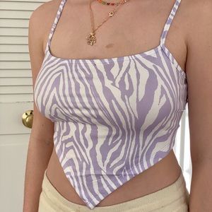 lilac zebra top